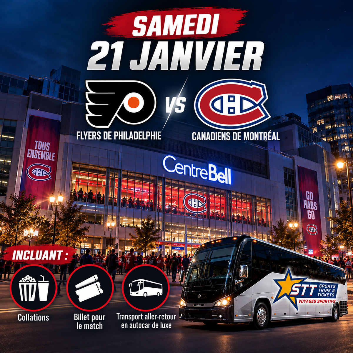 (COMPLET) FLYERS DE PHILADELPHIE VS CANADIENS DE MONTRÉAL AU CENTRE BELL